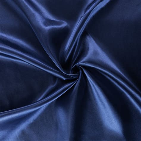 satin navy blue fabric